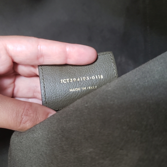 ***SOLD***Saint Laurent Large Leather Shopper Tote in Khaki - Picture 14 of 16